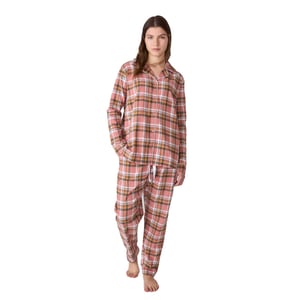 Pijama Algodón Camisero de Manga Larga JJB3 para Mujer