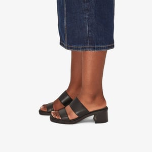Sandalias de Cuero Negro Jaylan Dusk