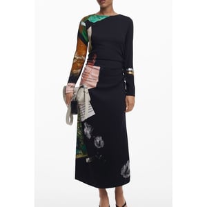 Vestido Midi de Patchwork