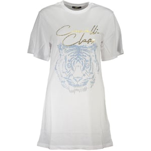 Vestido de camiseta con bordado de cabeza de tigre