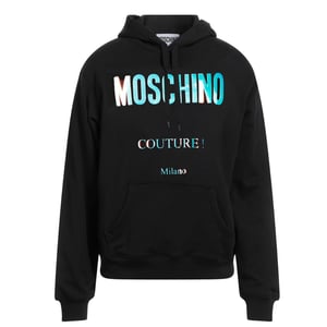 Sudadera Negra Con Capucha Y Logotipo Llamativo De Moschino