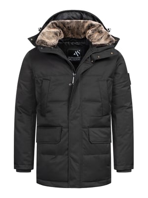 Alessandro Salvarini Chaqueta de Invierno Hombre AS-456 – Elegante, Impermeable Con Capucha Desmontable