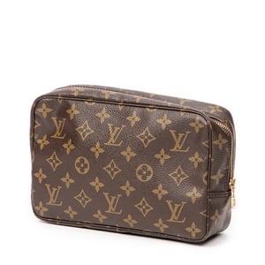 Louis Vuitton Toiletry Pouch PM en Marrón Lona recubierta