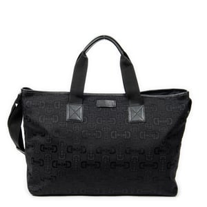 Gucci Medium Shopping Tote  en Negro Lienzo