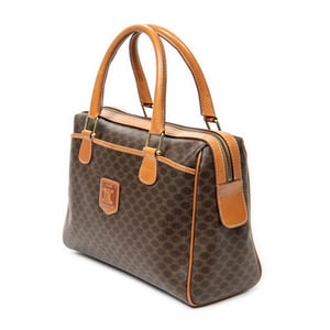 Celine Vintage Small Boston  en Marrón Lona recubierta