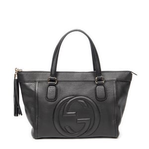 Gucci Soho Tassel Tote  en Negro Piel de becerro