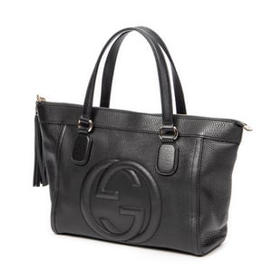 Gucci Soho Tassel Tote  en Negro Piel de becerro