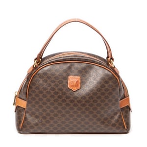 Celine Dome Top Handle  en Marrón Lona recubierta