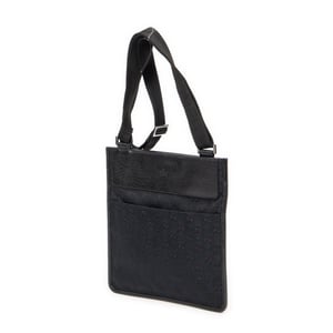 Gucci Small Flat Messenger  en Negro Lienzo