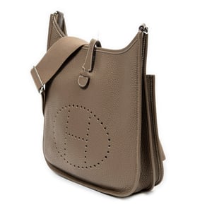 Hermès Evelyne III PM en Etoupe Gris Piel de becerro