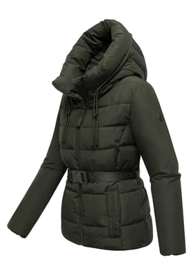 Chaqueta de invierno Marikoo Himee para mujer con cinturón y bolsillos magnéticos