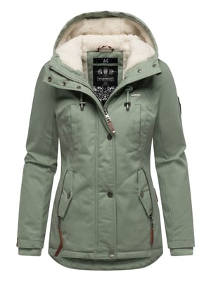 Chaqueta de invierno Marikoo para mujer con capucha y forro de borreguito