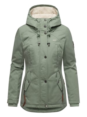 Chaqueta de invierno Marikoo para mujer con capucha y forro de borreguito