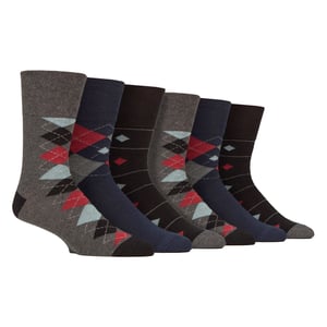 6 Pares de Calcetines de Algodón para Hombres | Calcetines Suaves con Patrones y Sin Compresión para el Uso Diario