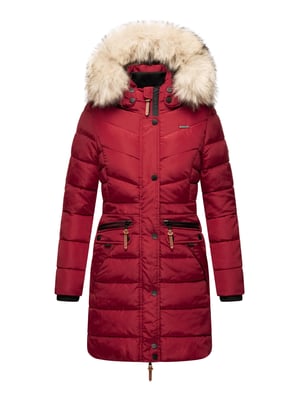 Navahoo Abrigo de Invierno Mujer Paula – Muy Cálido, Repelente al Agua & Con Cuello de Pelo Desmontable