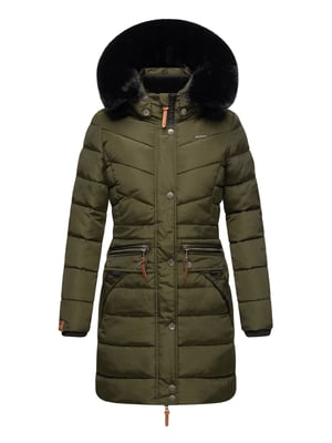 Navahoo Abrigo de Invierno Mujer Paula – Muy Cálido, Repelente al Agua & Con Cuello de Pelo Desmontable