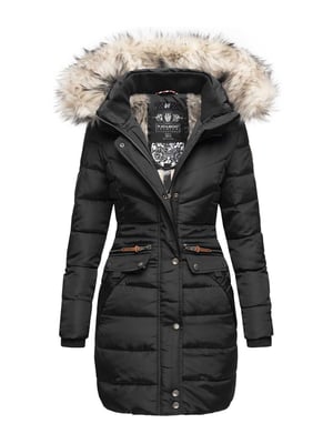 Navahoo Abrigo de Invierno Mujer Paula – Muy Cálido, Repelente al Agua & Con Cuello de Pelo Desmontable
