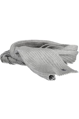 Bufanda de punto acanalado gris