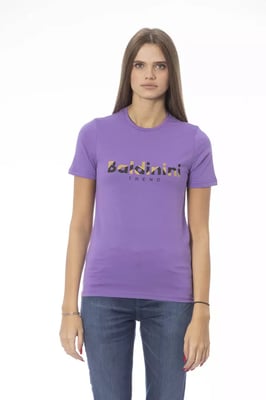 Camiseta de manga corta púrpura Ba23909