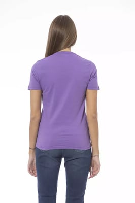 Camiseta de manga corta púrpura Ba23909