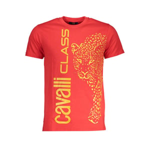 Camiseta Roja con Estampado de Leopardo