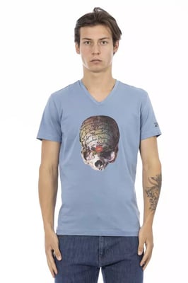 Camiseta V con Gráfico de Calavera
