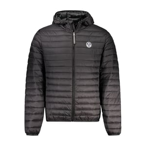 Chaqueta acolchada con capucha Modelo Negro