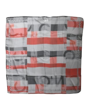 Pañuelo de Seda con Estampado Geométrico