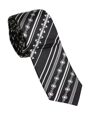 Corbata de seda con patrón geométrico