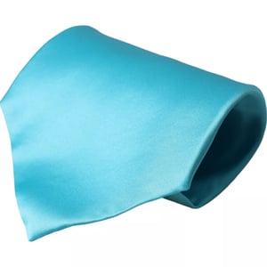 Corbata de seda turquesa lisa