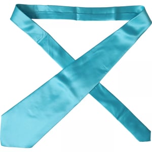 Corbata de seda turquesa lisa