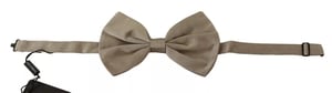 Pajarita de Seda Beige