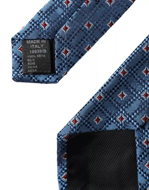 Corbata de seda con patrón geométrico