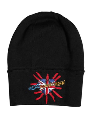 Gorro de lana merino con corazón de Union Jack
