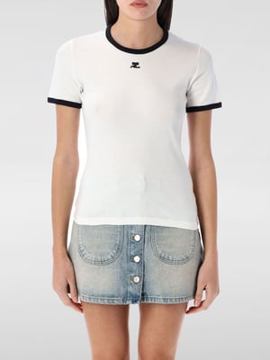 Camiseta de cuello redondo de manga corta ajustada