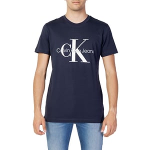 Camiseta Ck Logo de Manga Corta con Cuello Redondo