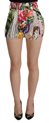 Shorts de Parchwork Floral Ajuste Relajado