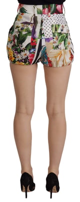 Shorts de Parchwork Floral Ajuste Relajado