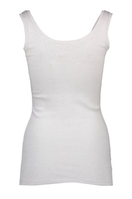 Camiseta sin mangas de punto acanalado con escote redondo