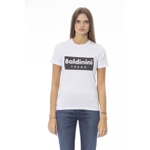 Camiseta de Logo en Caja de Manga Corta y Cuello Redondo