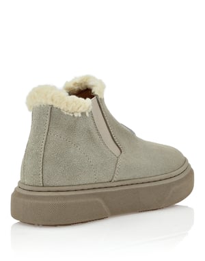 Eco Shearling Suede Anckle Boots