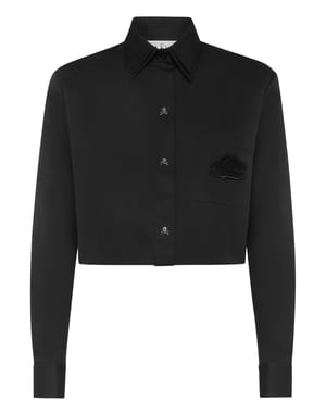 Cropped Double Collar Shirt Plein Deluxe