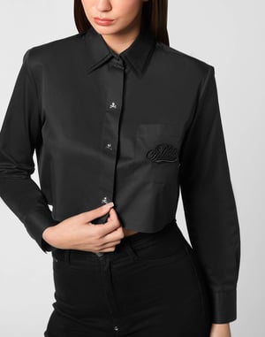 Cropped Double Collar Shirt Plein Deluxe