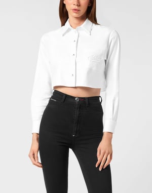 Cropped Double Collar Shirt Plein Deluxe