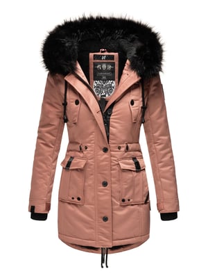 Navahoo Chaqueta de invierno Luluna-Princess para mujer – Cálida, Moderna & Con Forro de Borreguito y Cuello de Pelo Sintético