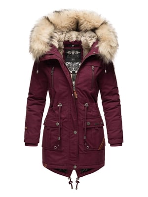 Navahoo Chaqueta de Invierno Premium Honigfee para Mujer – Parka Cálida con Cuello de Pelo Sintético Desmontable