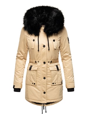 Navahoo Chaqueta de invierno Luluna-Princess para mujer – Cálida, Moderna & Con Forro de Borreguito y Cuello de Pelo Sintético