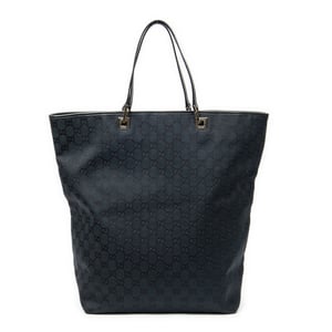 Gucci Large Vertical Open Tote  en Negro Lienzo