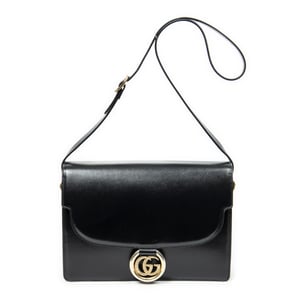 Gucci Medium Torchon GG Ring Bag  en Negro Piel de becerro