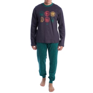 Pijama Hombre Algodón de Manga Larga KLP4